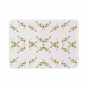 Jennifer Rizzo Holiday Holly Berries Floral Memory Foam Bath Rug