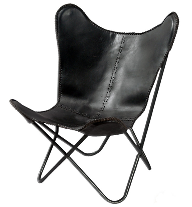 Fashion N You Leather Butterfly Lounge Chair & Reviews | Wayfair