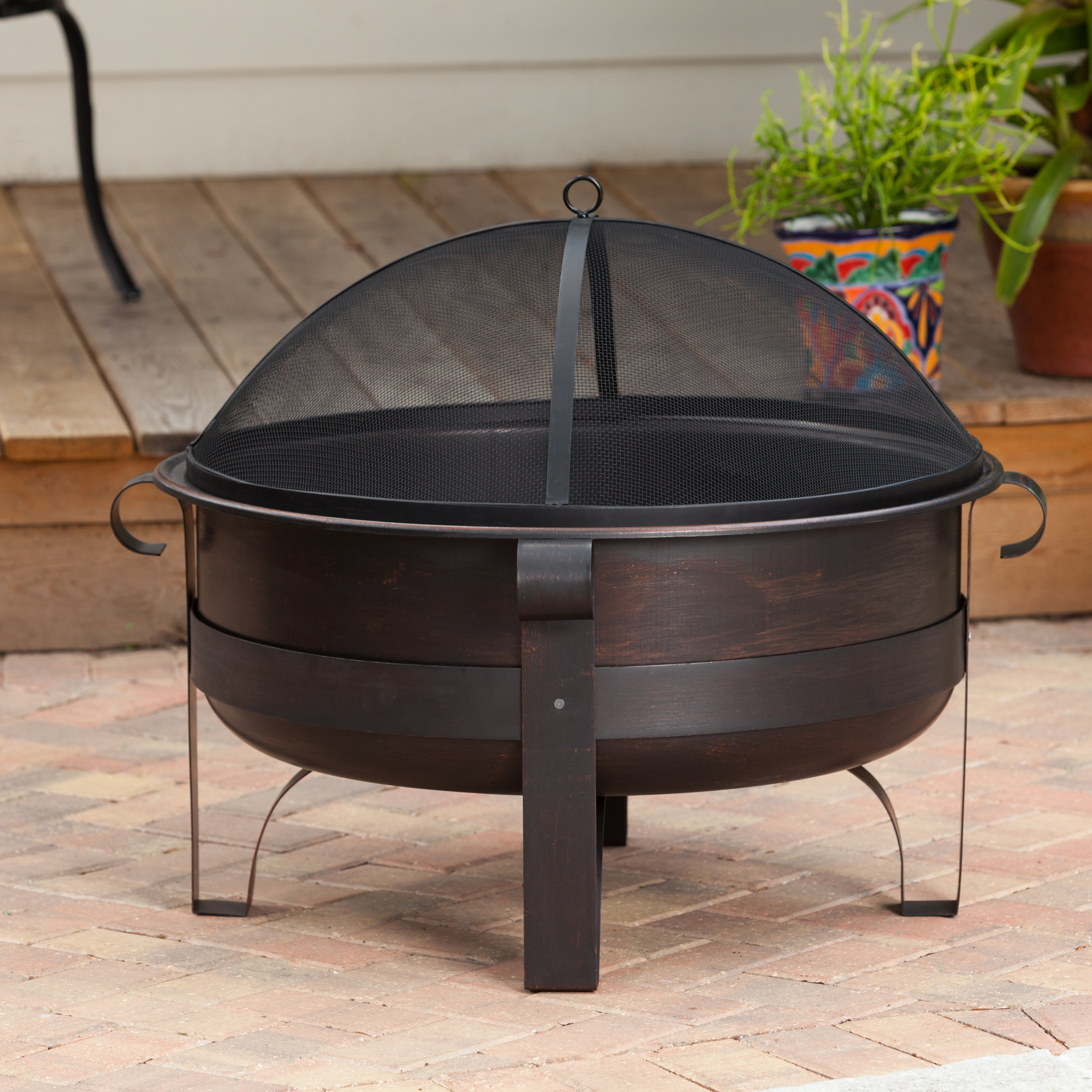 Fire Sense Cornell Steel Wood Burning Fire Pit Reviews Wayfair