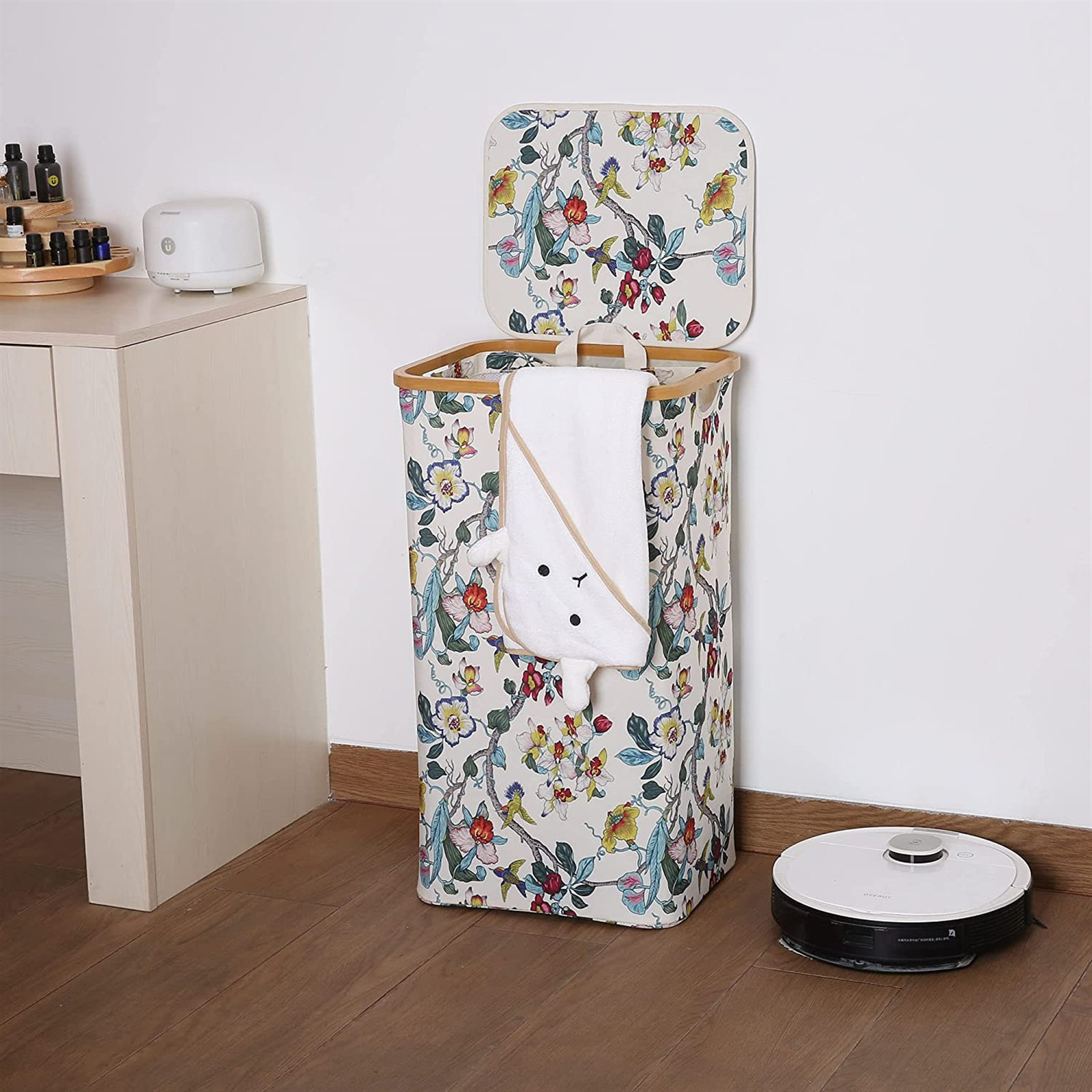 Latitude Run® Mesh Laundry Hamper with Lid Wayfair