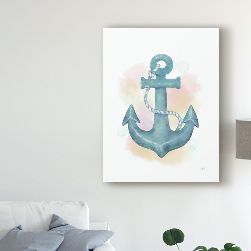 Breakwater Bay Watercolor Anchor Watercolor Painting Print On