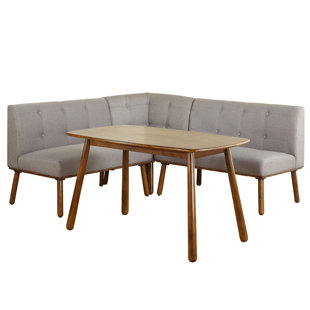 Modern Contemporary Corner Breakfast Nook Sets Allmodern Bucci 4 Piece Breakfast Nook Rectangular Dining Set