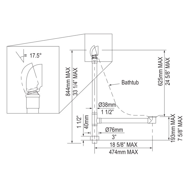 Victoria + Albert Freestanding Bathtub Drain Kit for Above ...