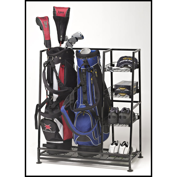 Ann 2 Golf Bag Organizer Freestanding Sports Rack