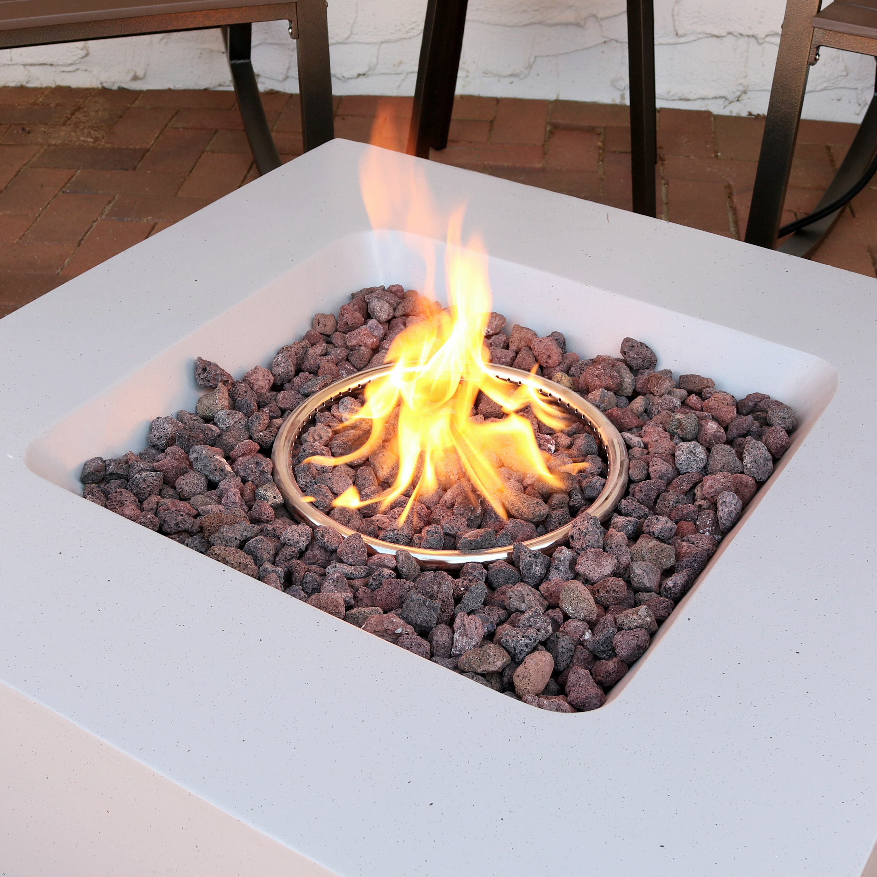 Orren Ellis Mateus Outdoor Concrete Propane Gas Fire Pit Wayfair Ca