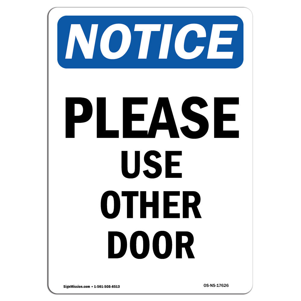 SignMission Please Use Other Door Sign | Wayfair