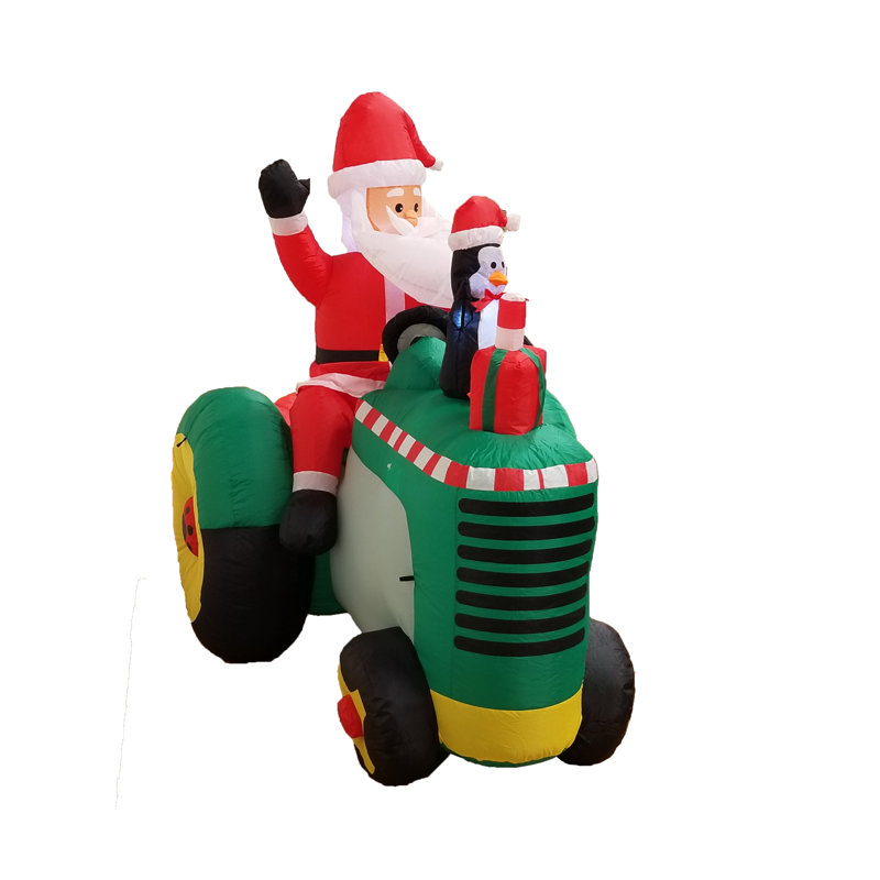 The Holiday Aisle Santa On Tractor Christmas Decoration Inflatable
