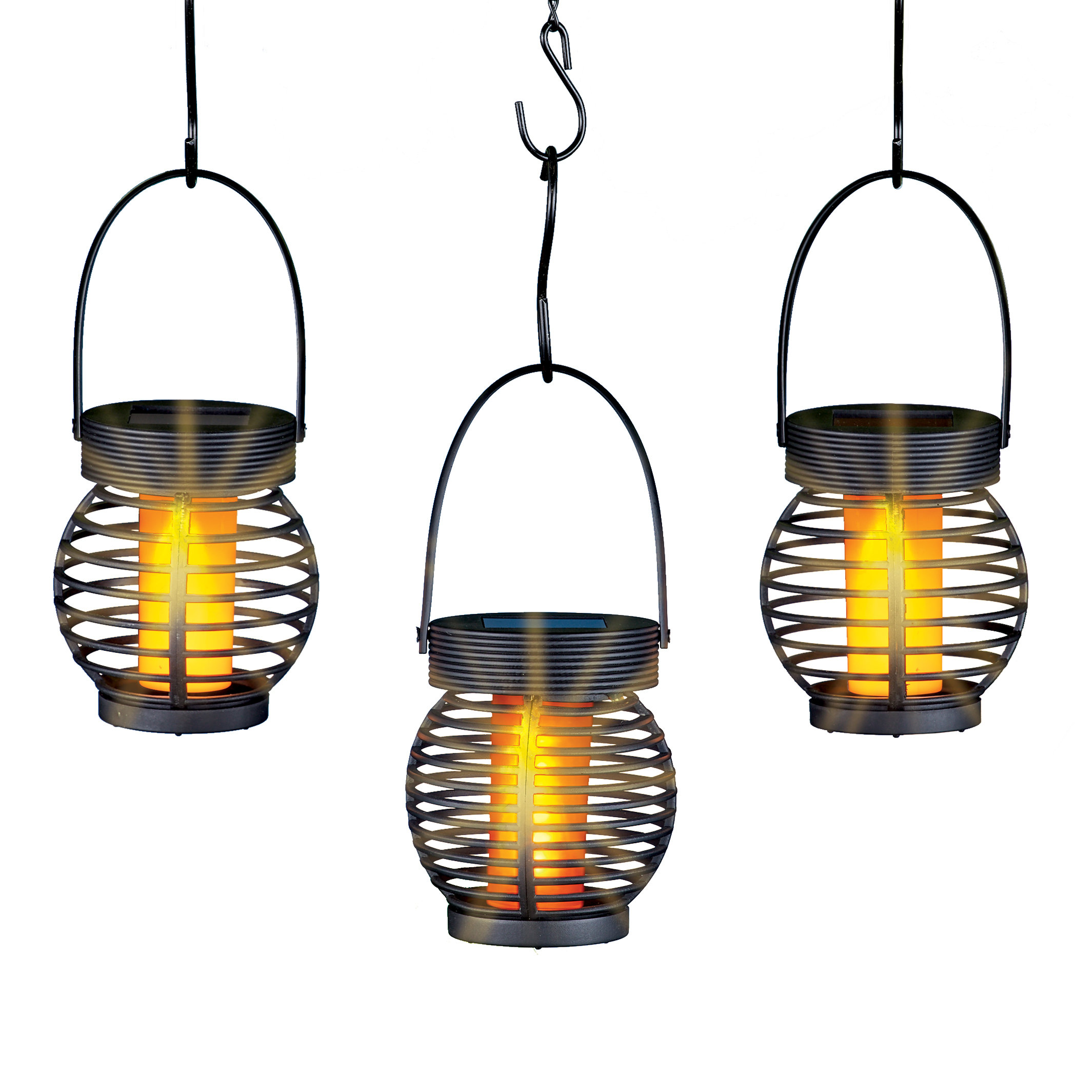 Williston Forge Baretta Brown 3 Light 7 5 H Solar Powered Integrated Led Lantern Head Wayfair
