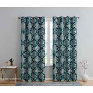 Damask Teal Blackout Curtains You Ll Love In 2021 Wayfair