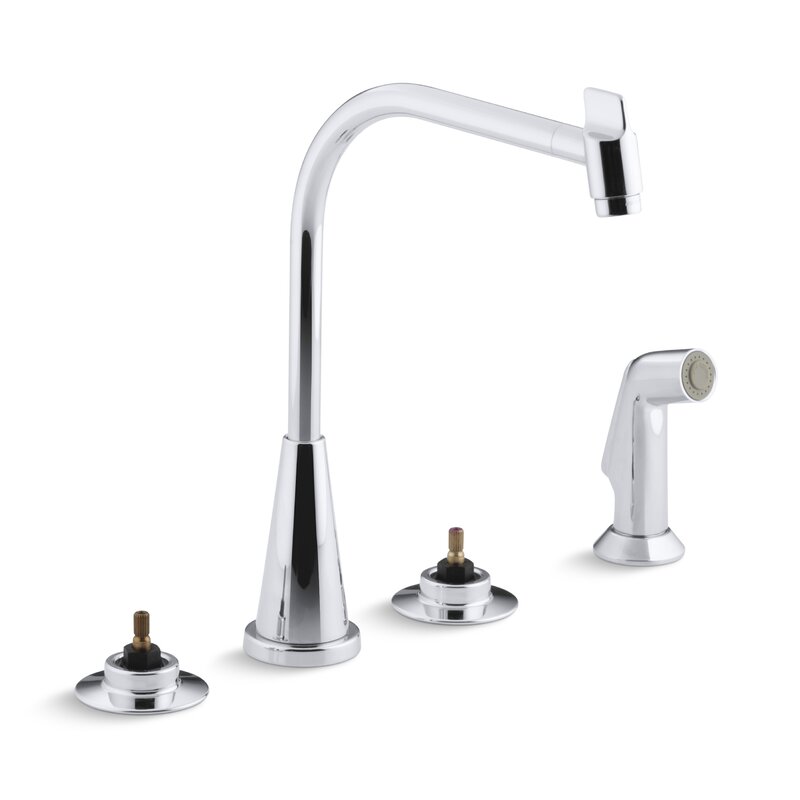 Kohler Triton 4 Hole Widespread Kitchen Sink Faucet With 8 Multi