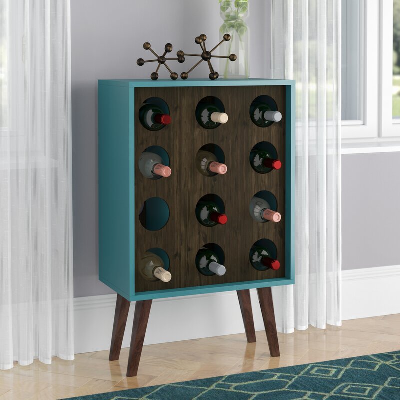 Kory 12 Bottle Floor Wine Cabinet and Display