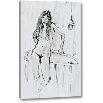 Canvasartusa Naked Woman In Bedroom Wait By Salvatore Sotgiu