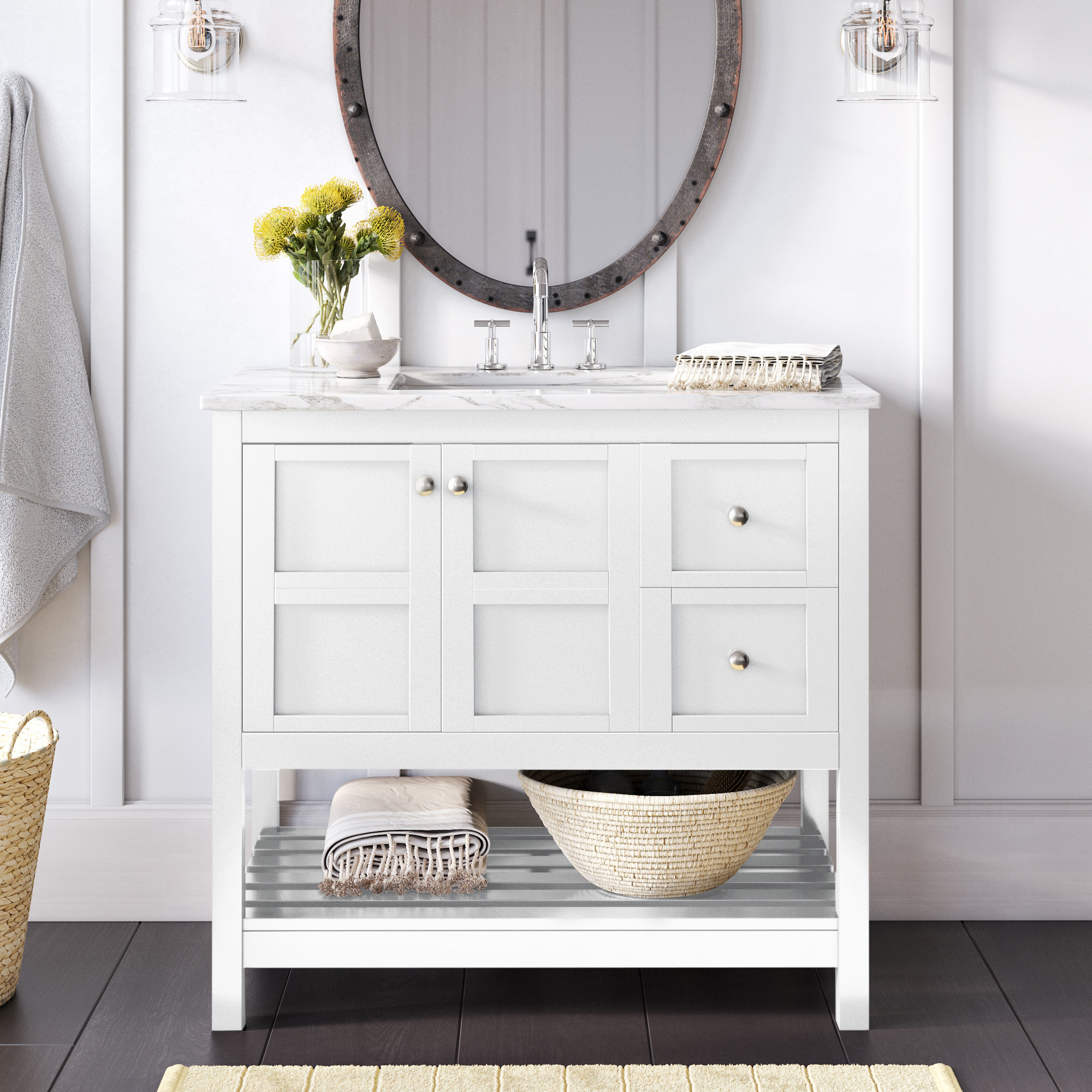 Gold White Bathroom Vanities Youll Love In 2021 Wayfair