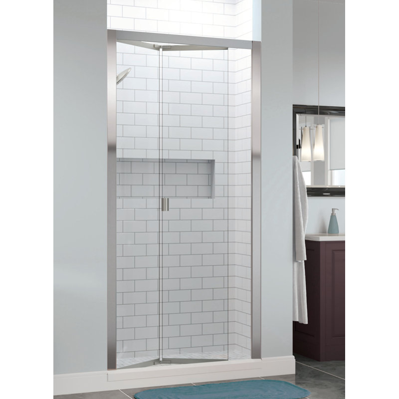 Basco Infinity Bifold 33 X 72 Folding Semi Frameless Shower Door Wayfair