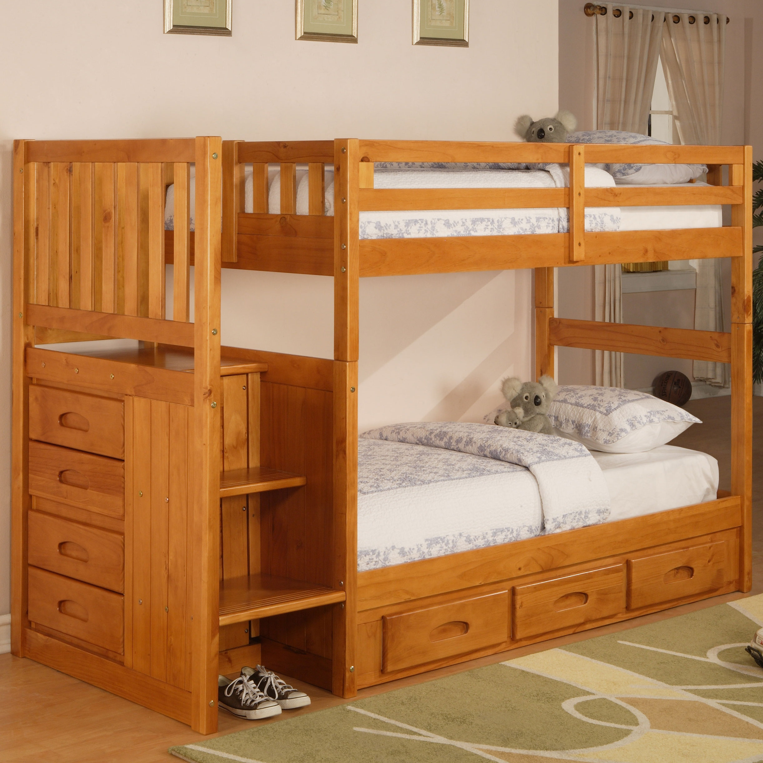 abby twin over twin bunk bed