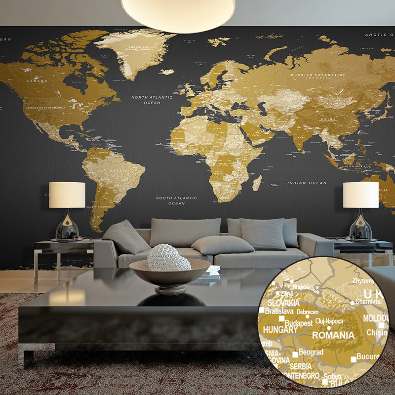 East Urban Home World Map Modern Geography 2 8m X 5m Semi Gloss Paste The Wall Mural Reviews Wayfair Co Uk World map wallpaper wall mural wallsauce 1600×1044. world map modern geography 2 8m x 5m semi gloss paste the wall mural