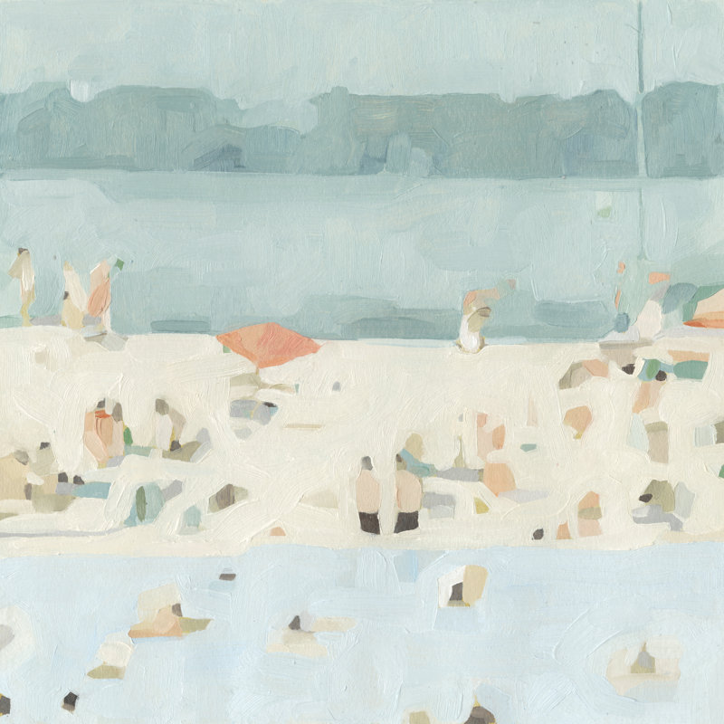 Highland Dunes Sea Glass Sandbar Ii Wrapped Canvas Painting On