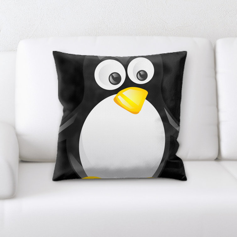 penguin throw pillow