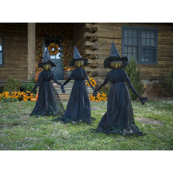 Vintage Halloween Witch Photo Hauntingly Fun Sisters Witches Fence RePrint Vintage Halloween Witch Photo Hauntingly Fun Sisters Witches Fence RePrint