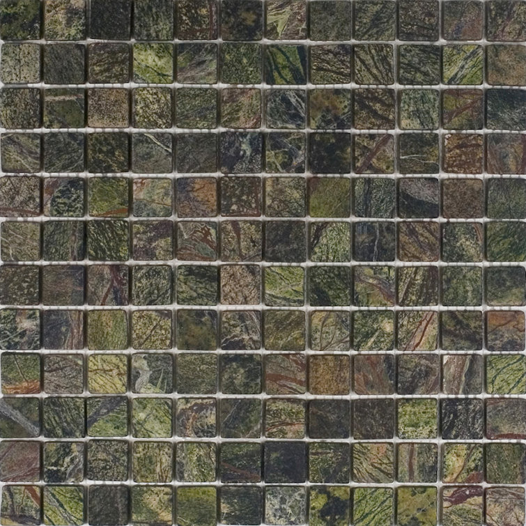 Epoch 1 X 1 Marble Mosaic Tile In Rain Forest Green Wayfair