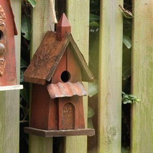 Hanging Wooden Garden 11.81 in x 4.92 in x 5.63 in Birdhouse