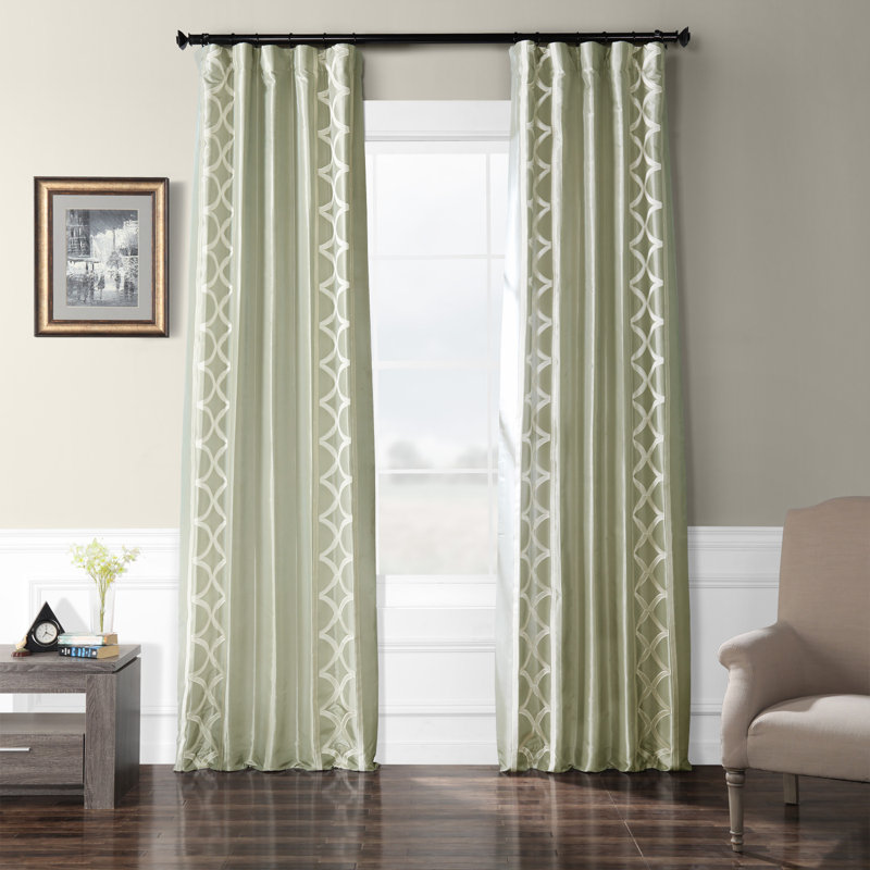 Darby Home Co Bickham Geometric Room Darkening Rod Pocket Single