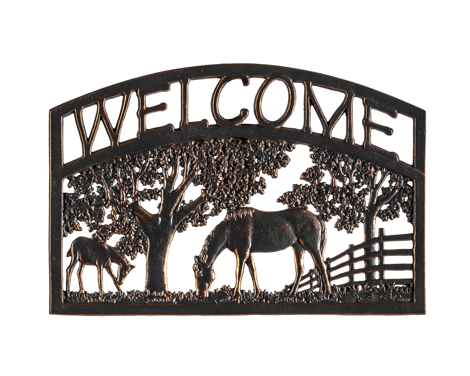 Rocking Horse-Nursery-Playroom-Door Sign-Brass Plaque-Swing