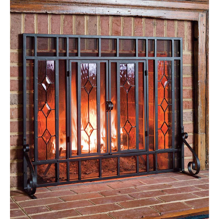 Single Panel Steel Fireplace Screen Single Panel Steel Fireplace Screen