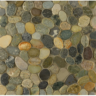 Pebble Tile You Ll Love Wayfair Pebble Rock Random Sized Stone Tile In Matahari
