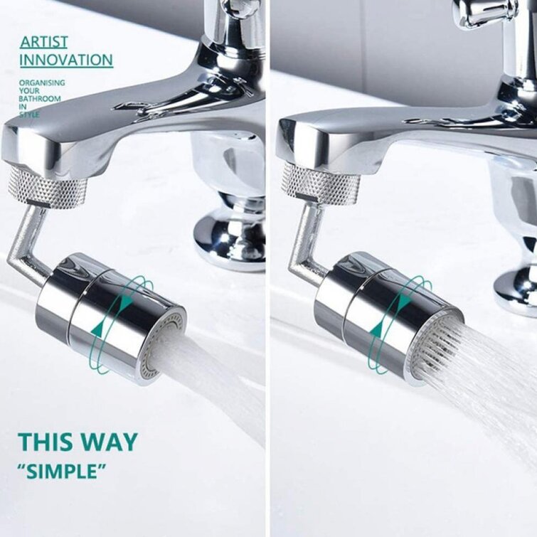 Splash-proof Filter Faucet 720° Rotating Faucet Sprayer Head Leak-proof Design 