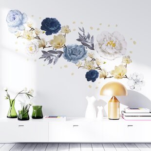 UP TO 54 54 Butterfly with Flowers Wall Stickers Vinyl Wall Decor wall Decal 
