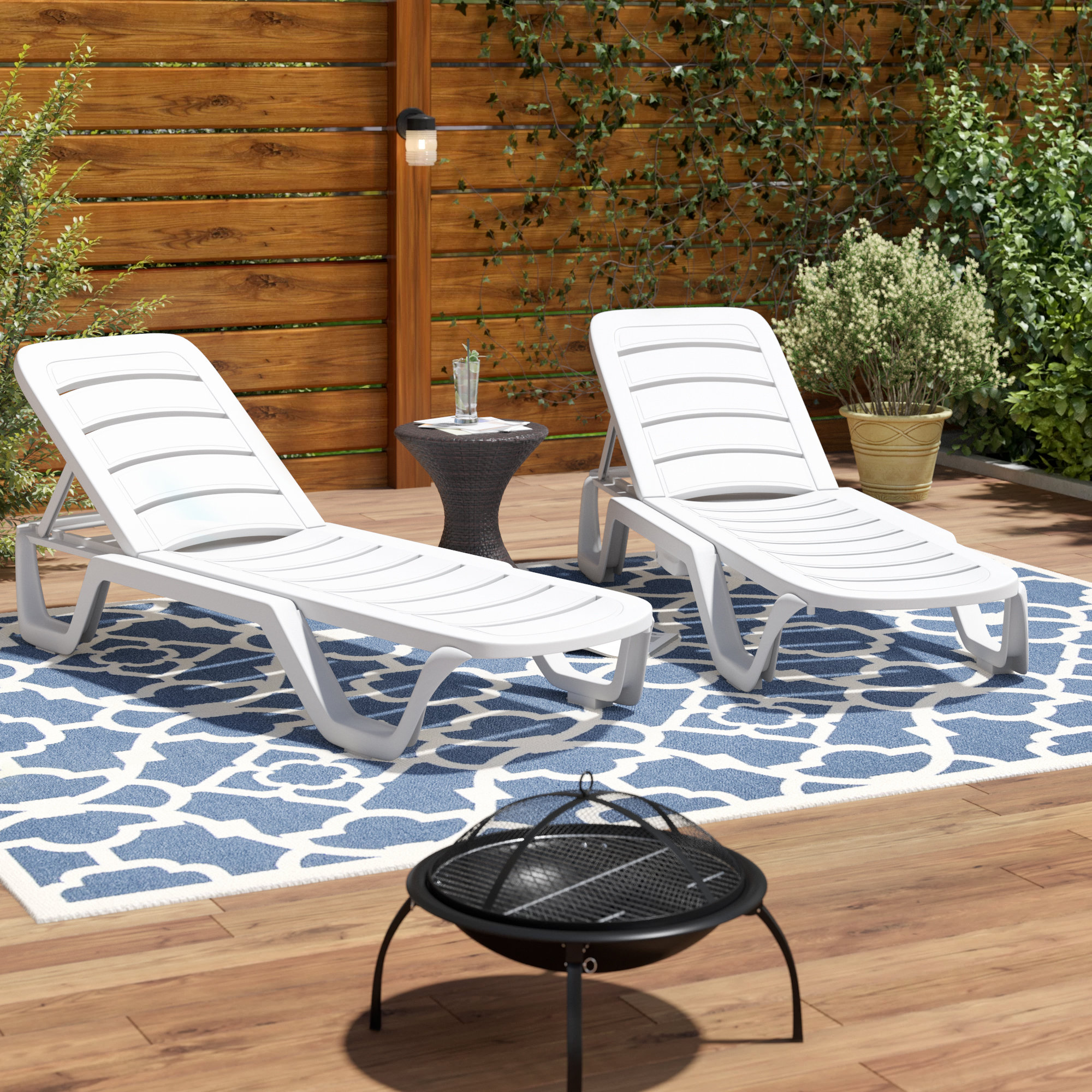 resin sun loungers