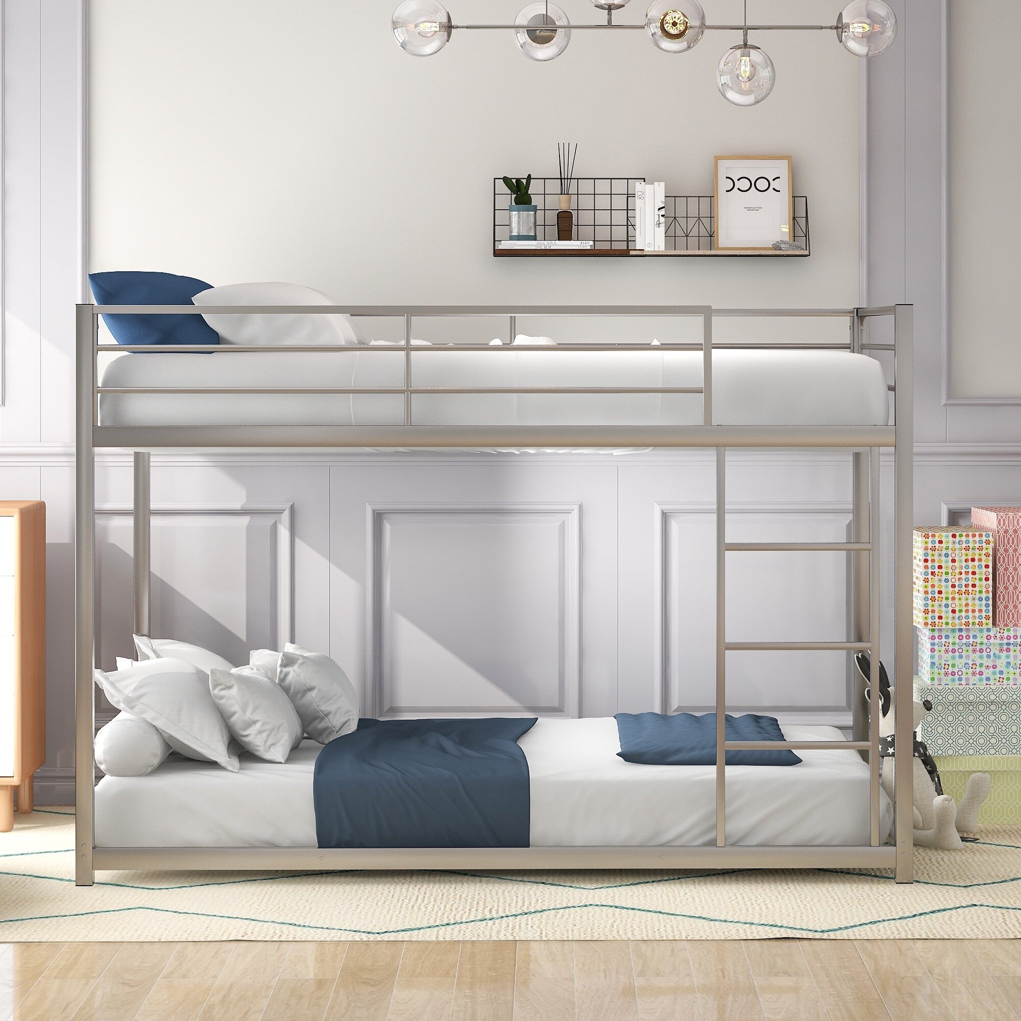 Details about   Full Over Full Size Bunk Bed Metal Beds Heavy Duty Sturdy Kids Bedroom Furniture 