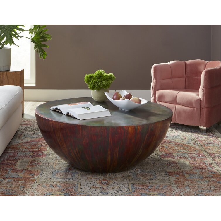 drum coffee table wayfair