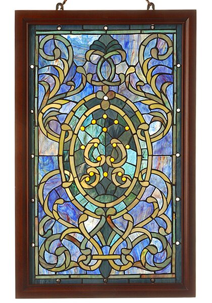 World Menagerie Wood Frame Stained Glass Window Panel & Reviews | Wayfair