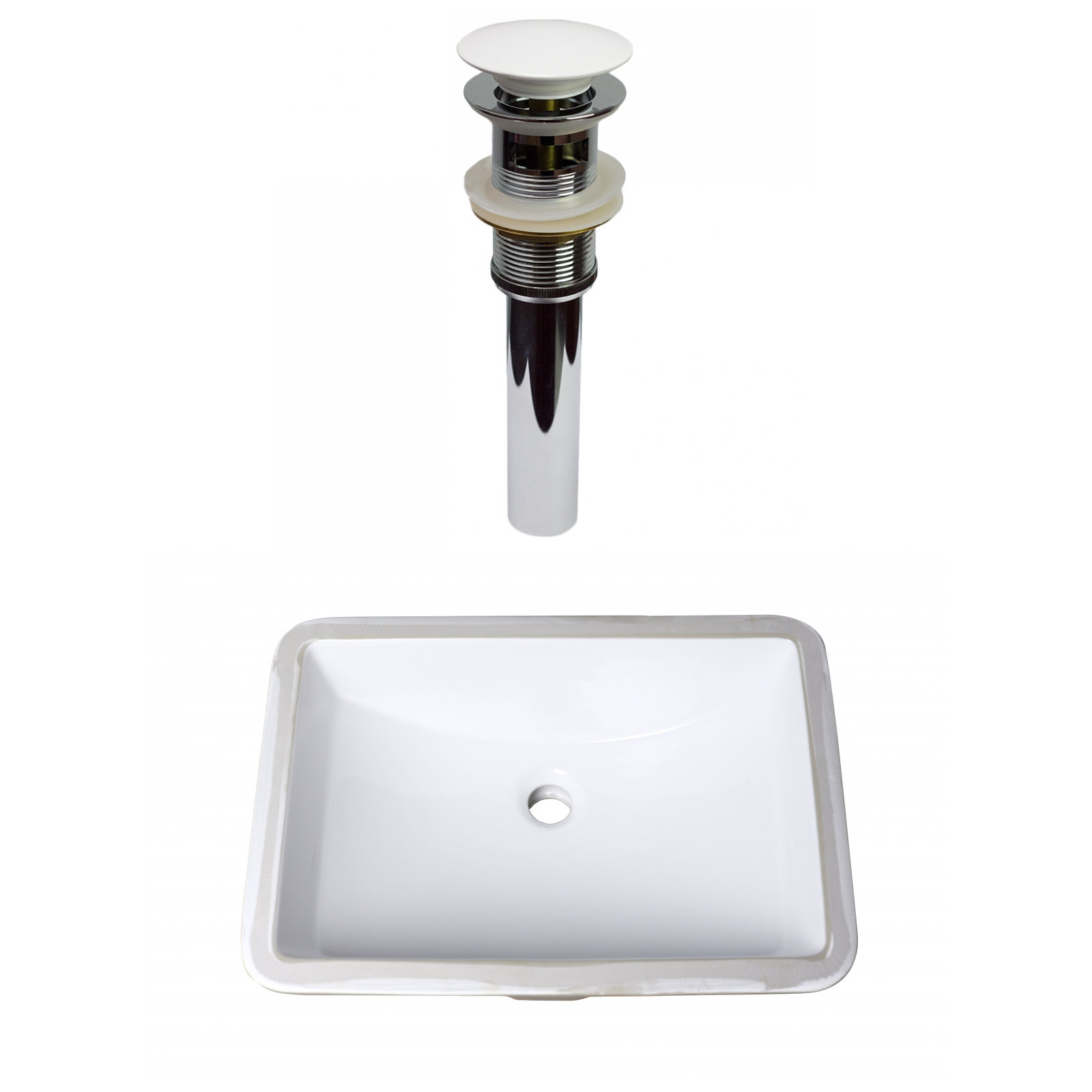 Enamel Bathroom Sink Everything Bathroom   White Enamel Glaze Ceramic Rectangular Undermount Bathroom Sink With Overflow 