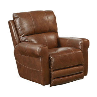 Hoffner Leather Manual Glider Recliner