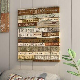 Inspirational Quotes Sayings Wooden Wall Art You Ll Love In 2020