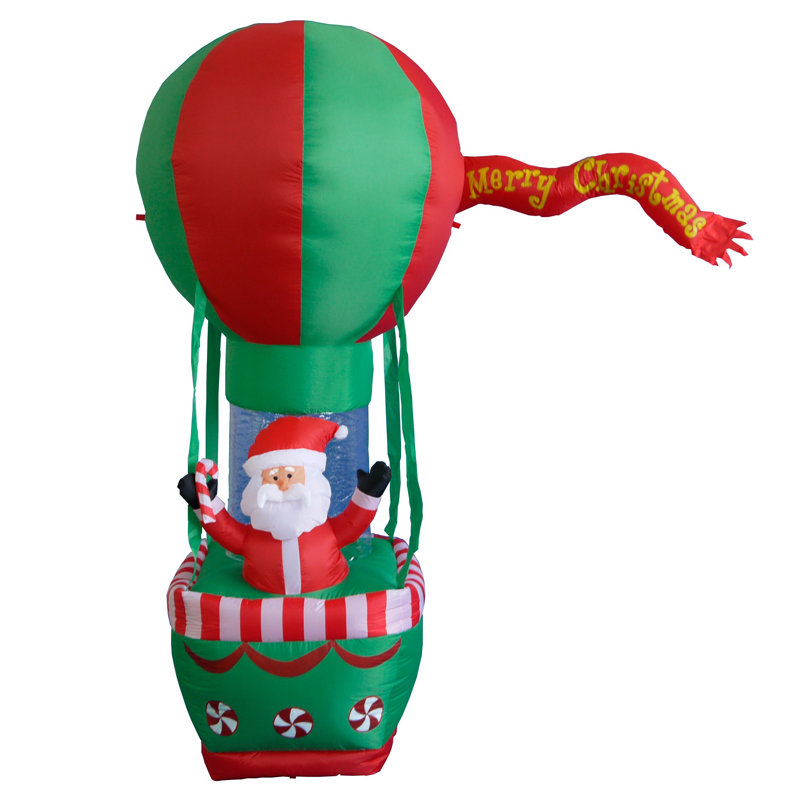 The Holiday Aisle 7 Ft Santa On Balloon Decoration Reviews