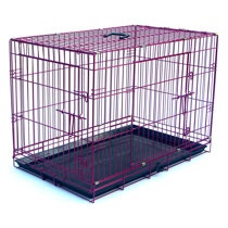 pink dog cage