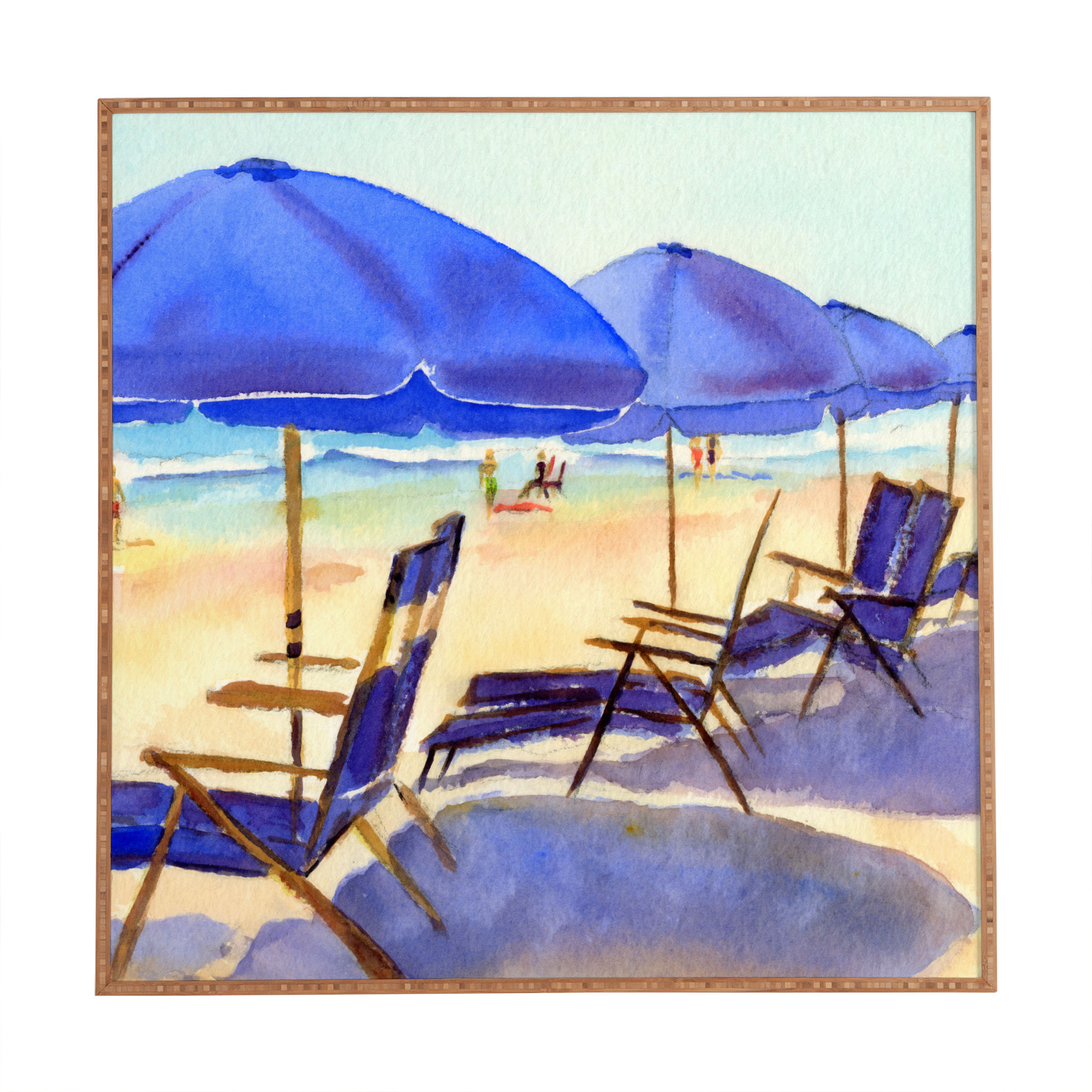 East Urban Home Beach Chairs Framed Painting Print Wayfair