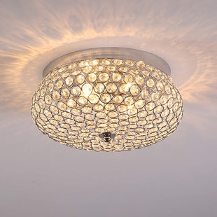 Ada Compliant Crystal Shade Flush Mount Lighting You Ll Love In 2021 Wayfair