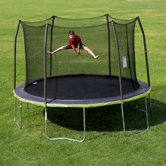 Skywalker 15 Rectangle Trampoline With Safety Enclosure Reviews Wayfair Ca
