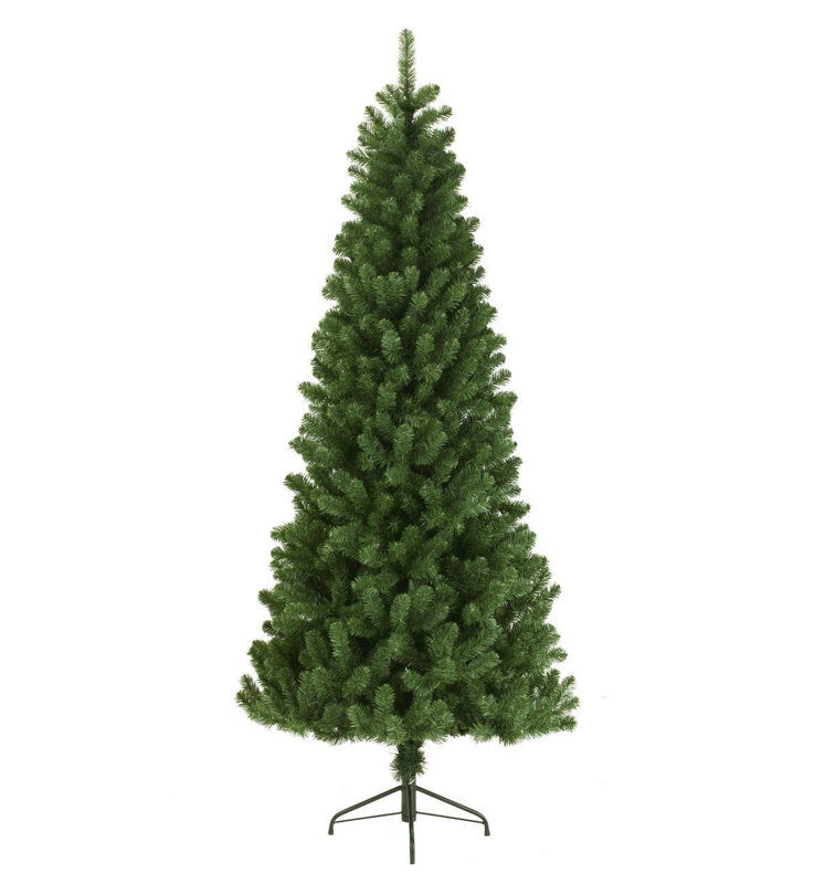 Hokku Designs Newfoundland Slim 7ft Green Pine Artificial Christmas Tree with Stand | Wayfair.co.uk