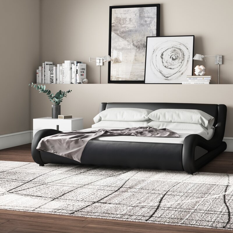 Wade Logan® Melrose Upholstered Platform Bed & Reviews | Wayfair