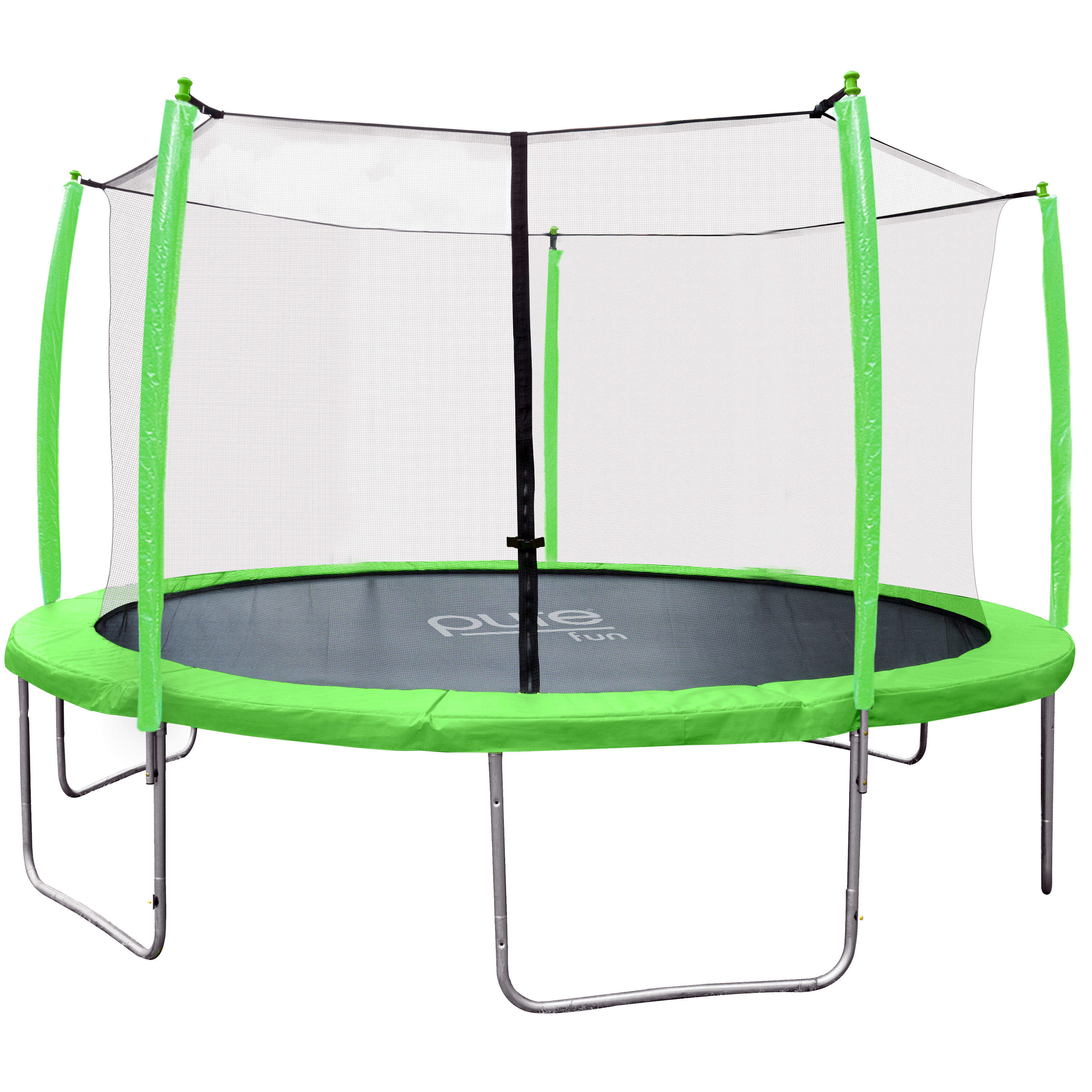 Pure Fun Supa Bounce 12 Round Backyard Trampoline With Safety Enclosure