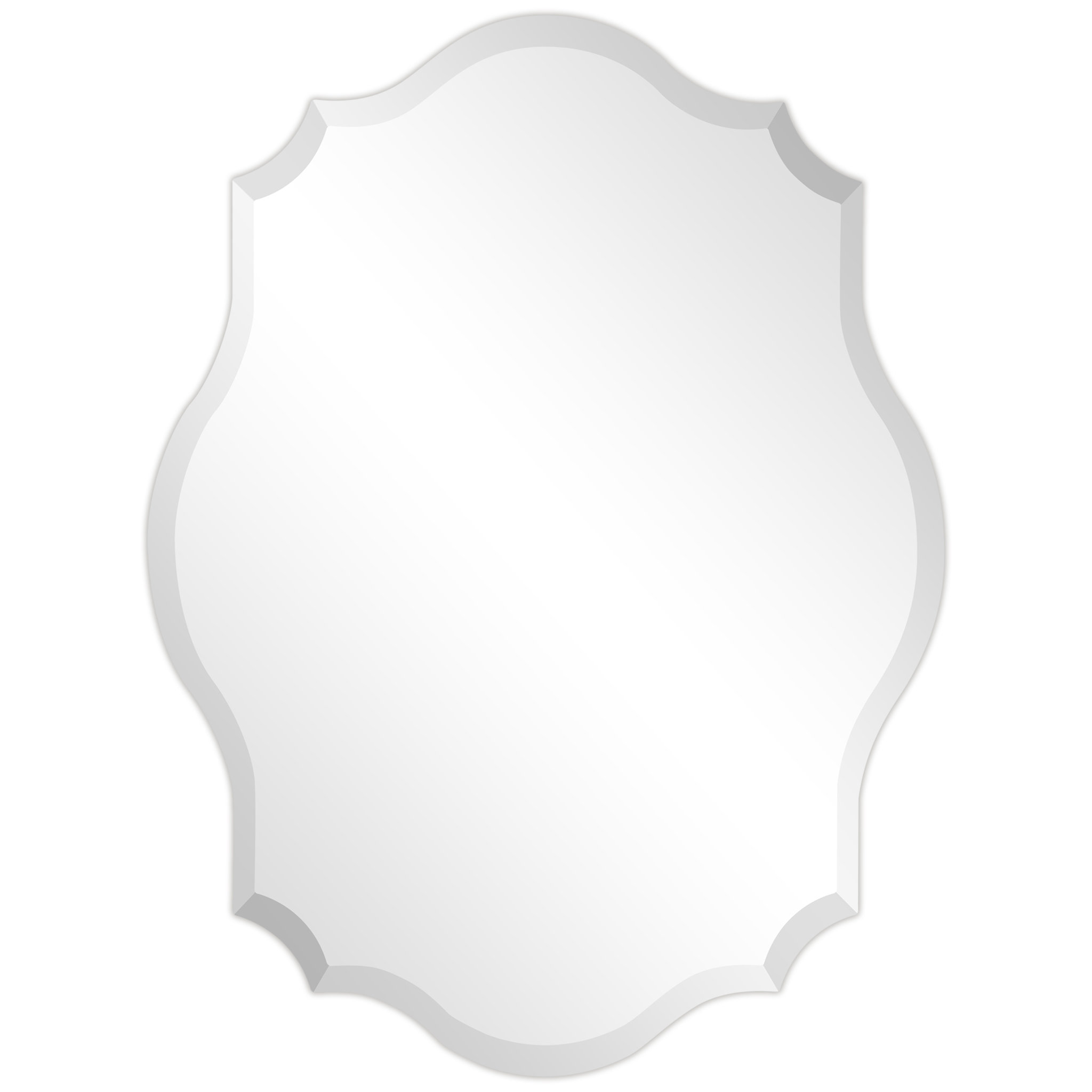 Willa Arlo Interiors Rosemarie Oblong Scalloped Frameless Beveled Willa Arlo Interiors Rosemarie Oblong
