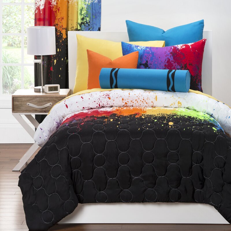 Crayola Cosmic Burst Reversible Comforter Set Reviews Wayfair