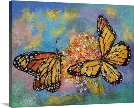 Canvas On Demand Monarch Butterflies By Michael Creese Painting