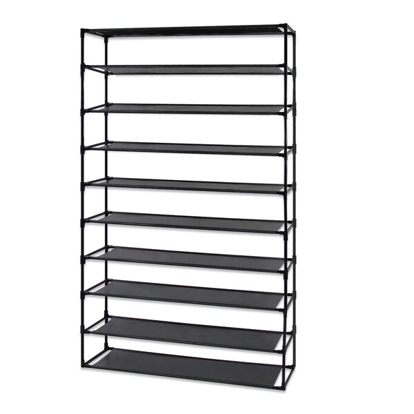 Rebrilliant 10 Tier Steel 100 Pair Shoe Rack Reviews Wayfair